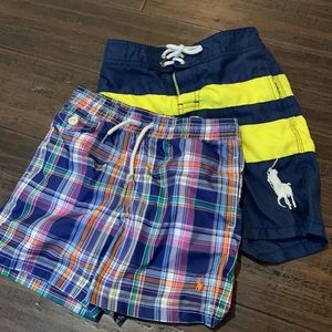 2 pairs of Boys Polo Ralph Lauren swim shorts, Size 6.